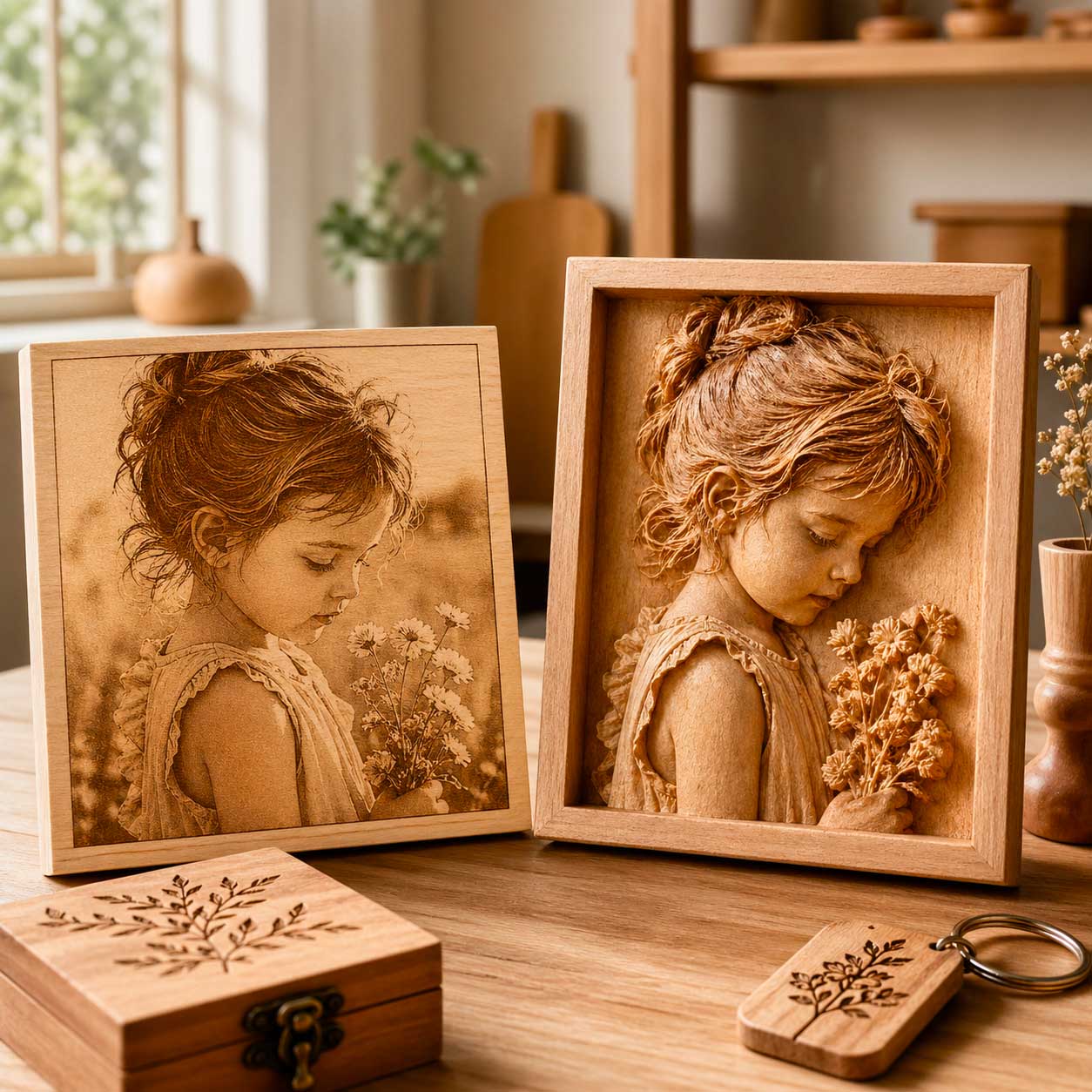 Photo laser ou gravure 3D