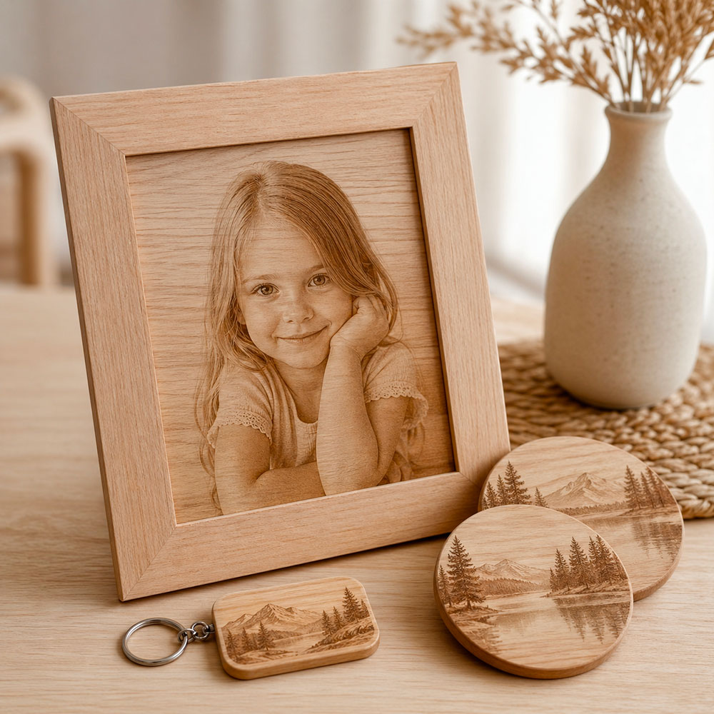 Photo laser sur bois