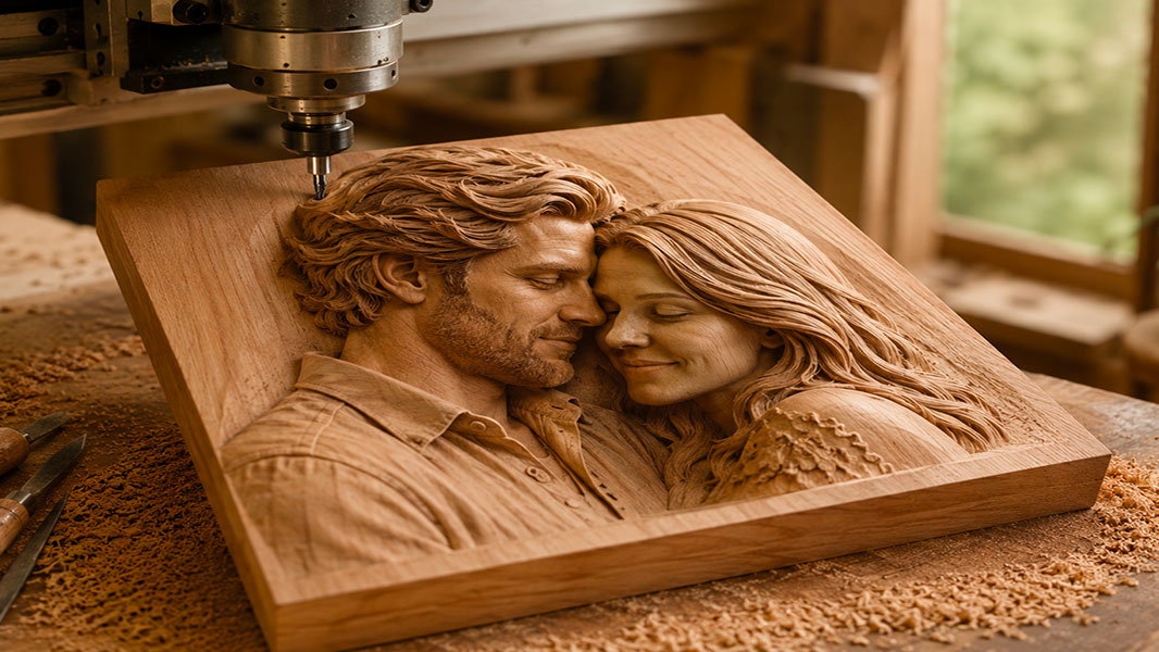 Découvrez comment graver une photo en 3D sur du bois