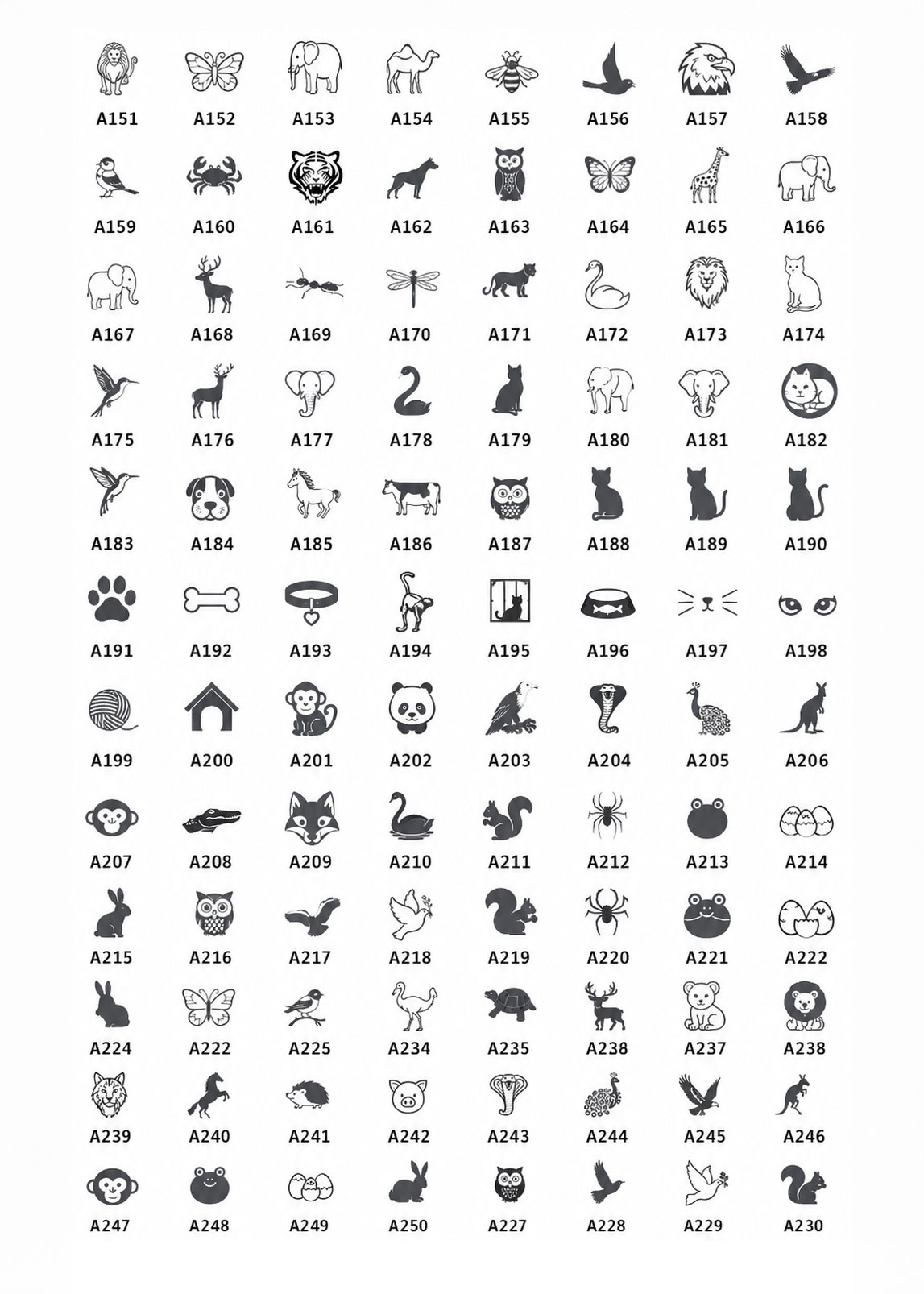 animaux2 forme animaux 2 pour gravure laser