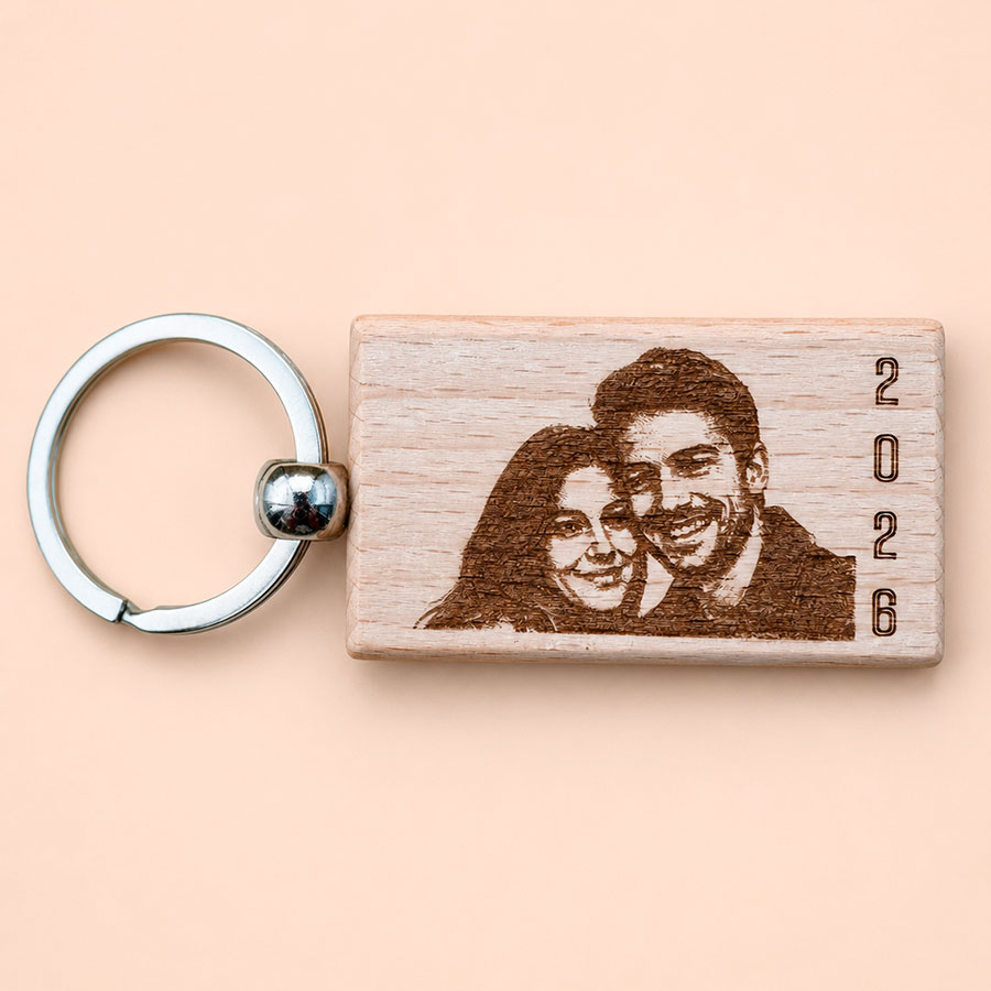 porte clé couple rectangulaire