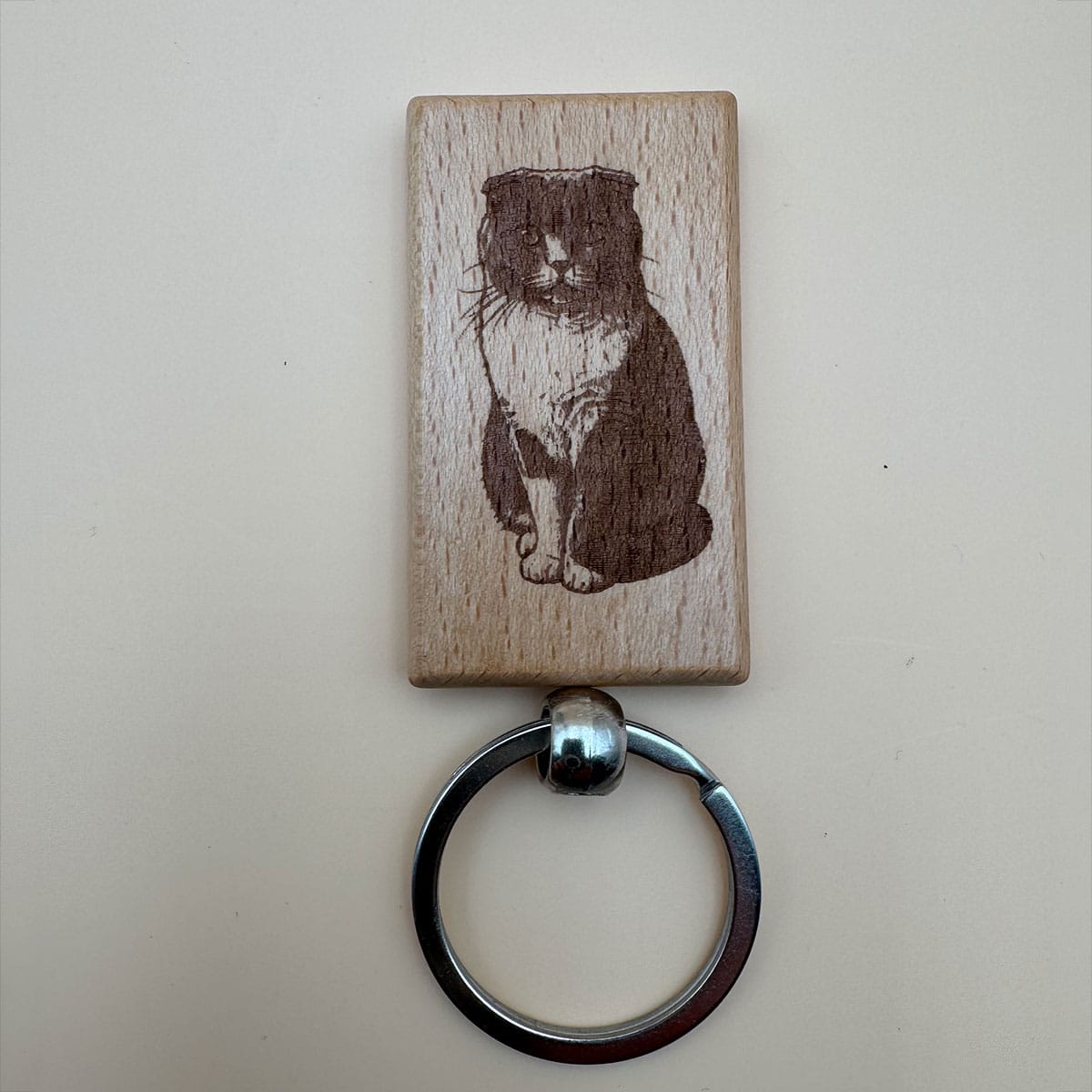 porte-cle-gravure-laser-bois-chat porte clé gravure laser chat