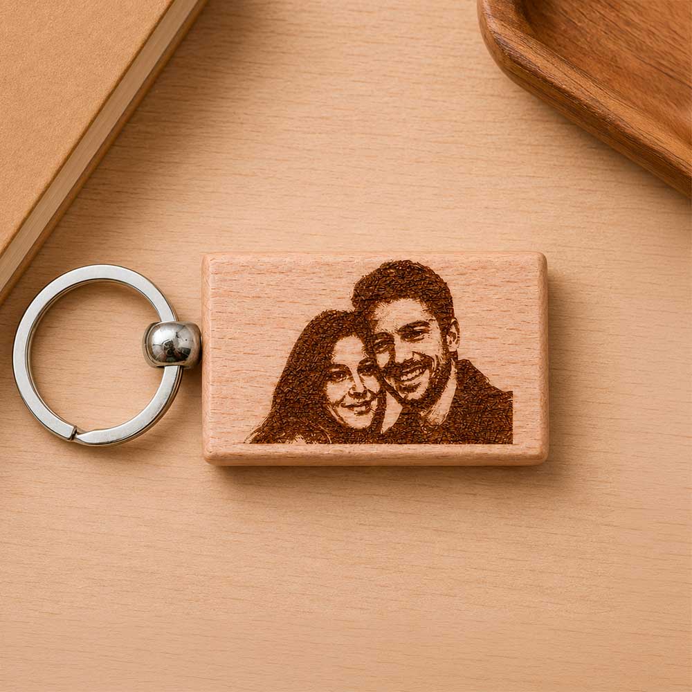 porte clé gravé laser couple
