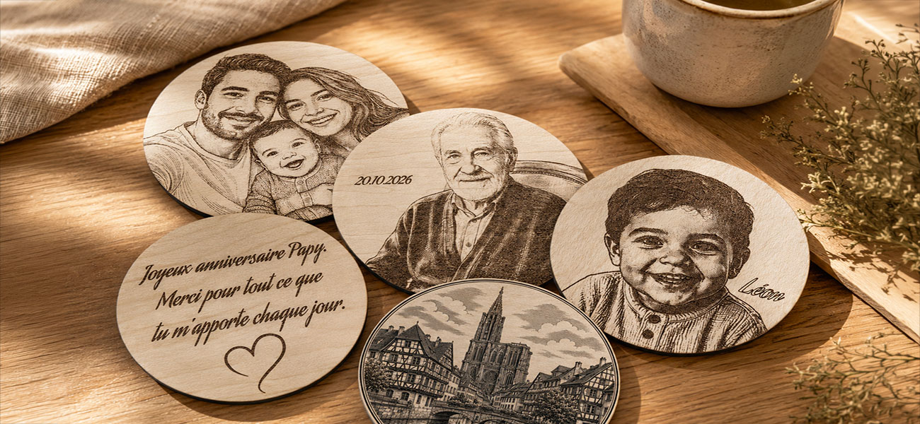 sous verres personnalisés au laser