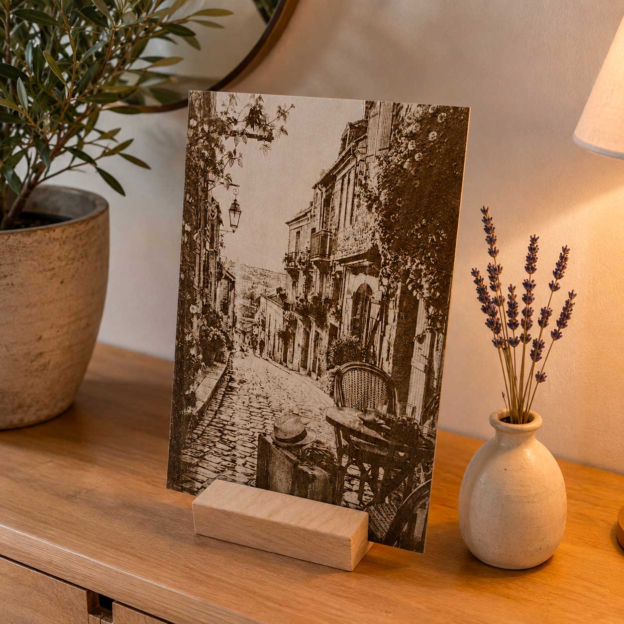 photo gravée sur bois