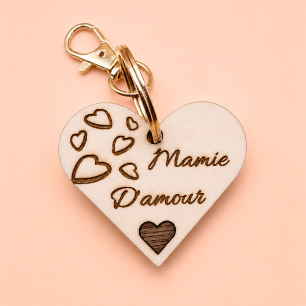 porte clé coeur famille