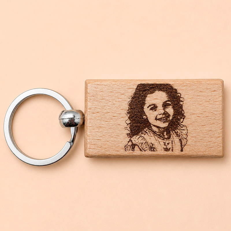 porte clé photo d'une personne