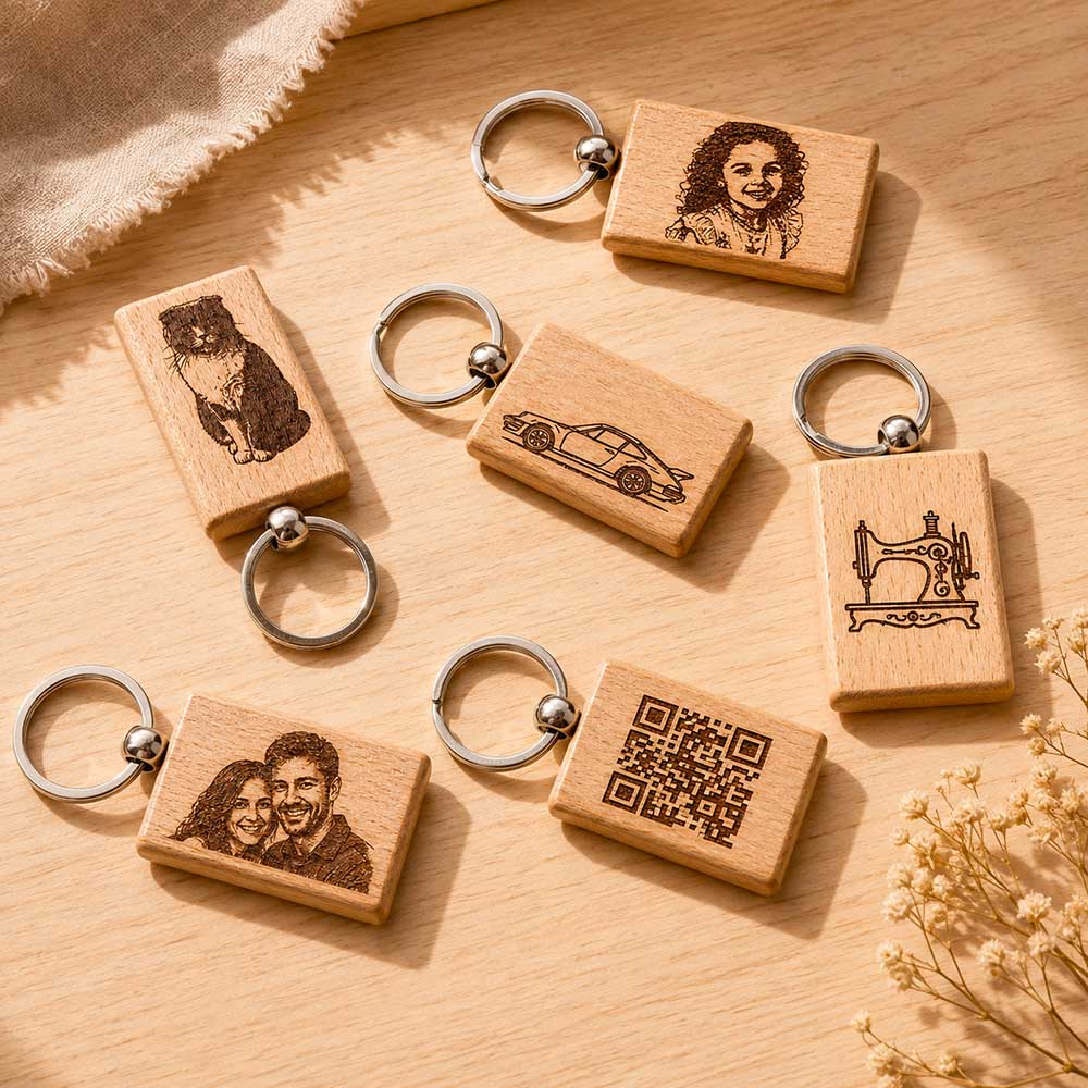 porte-cle-rectangulaire porte clé gravés au laser