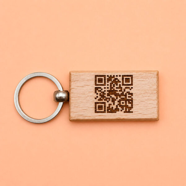 porte clé laser avec qrcode
