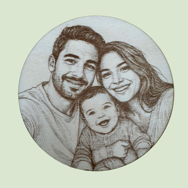 sous verre photo famille