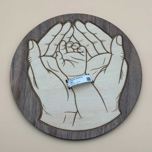 porte bracelet de naissance en bois