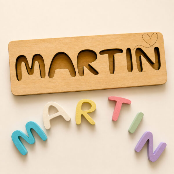 puzzle prénom lettres peintes
