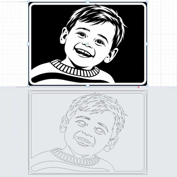 fichier pour portrait 2d vectoriser