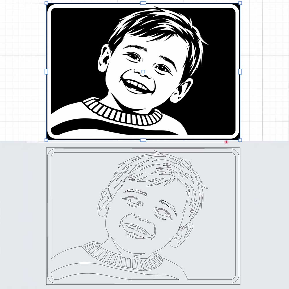 fichier pour portrait 2d vectoriser
