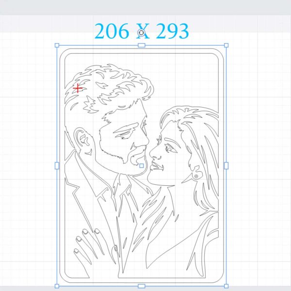 portrait couple 2d vectorise