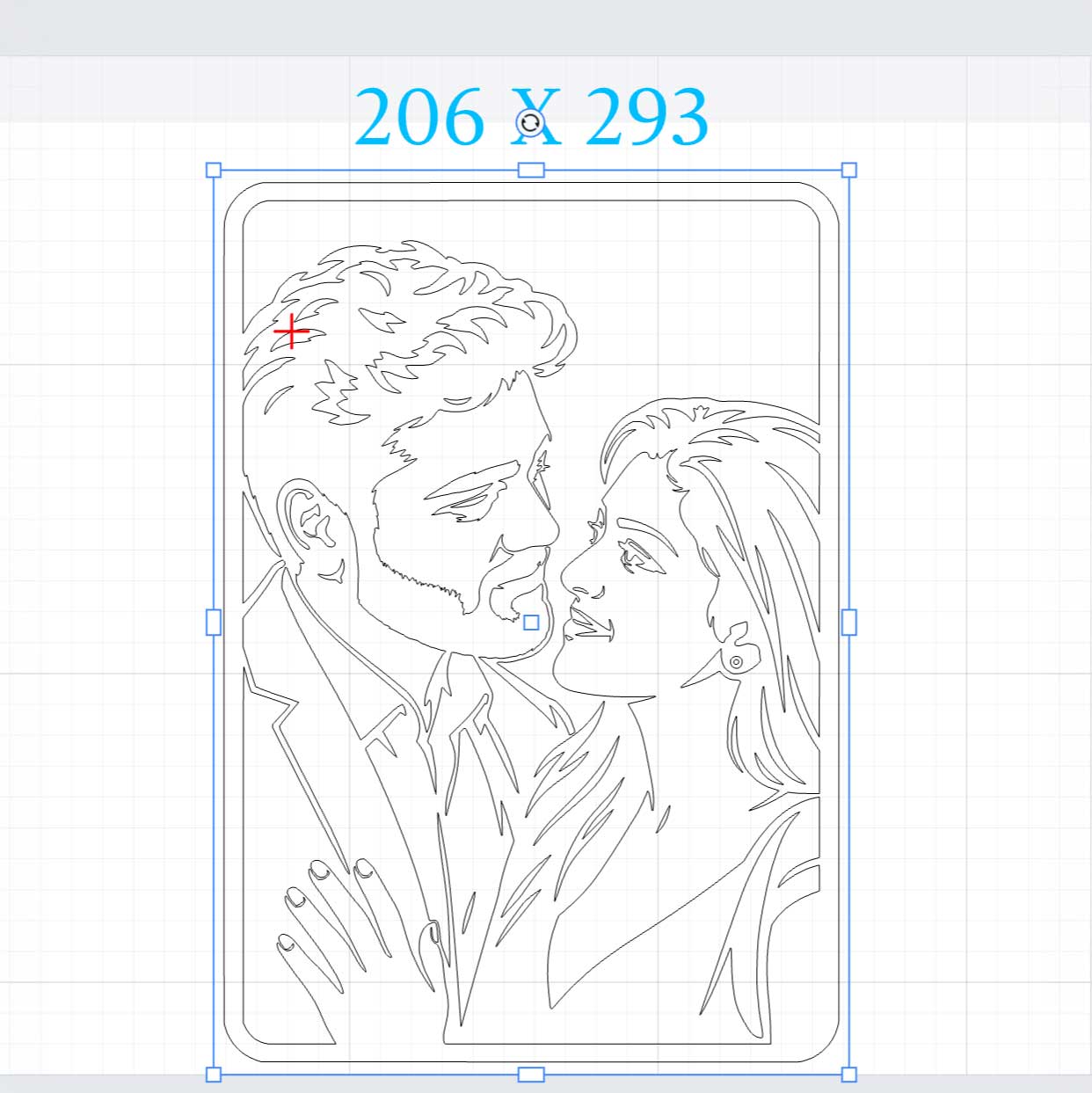 portrait couple 2d vectorise
