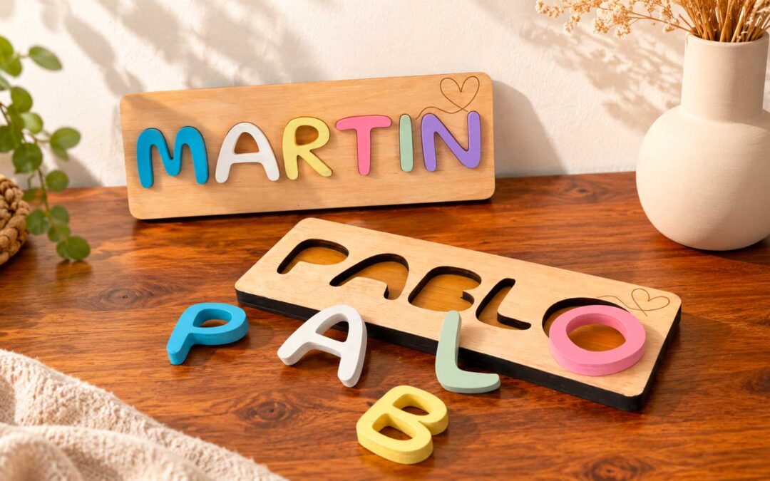 Puzzle en bois avec un prénom
