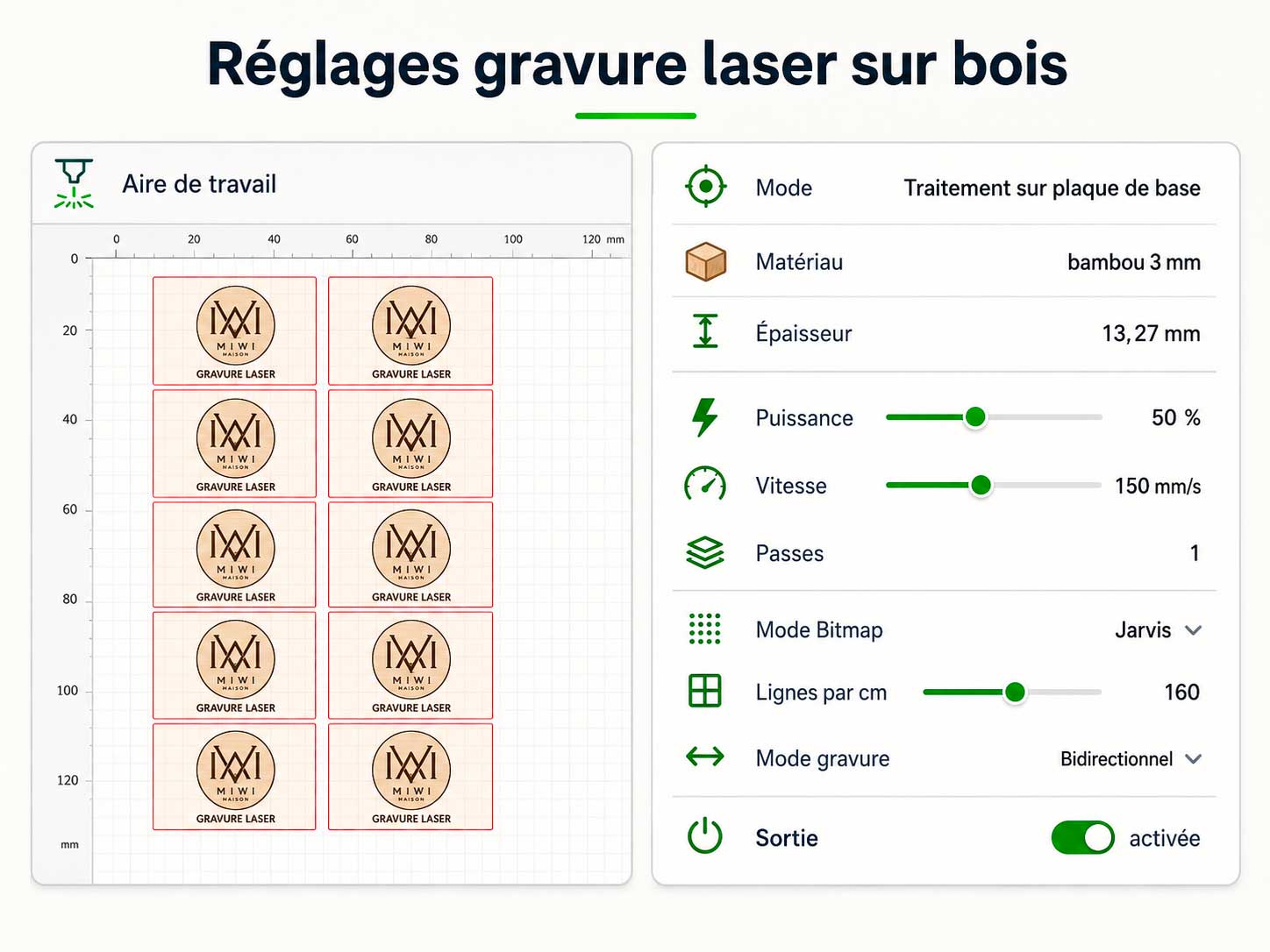 reglage-gravure-laser-sur-bois Réglages gravure laser sur bois