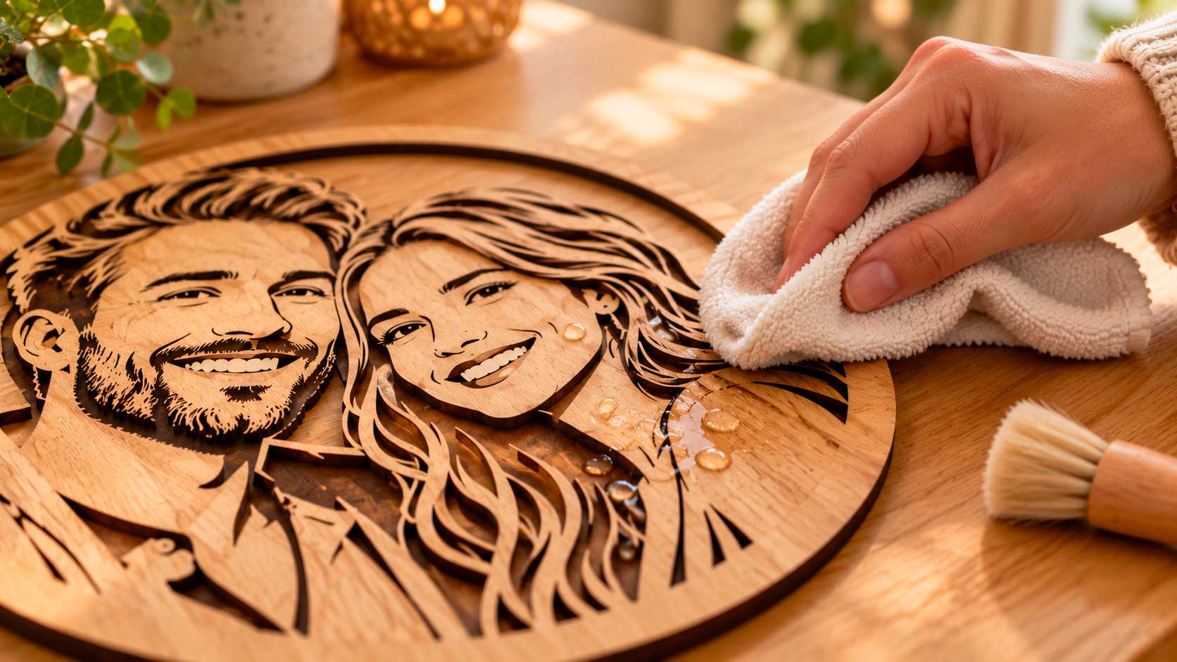 Nettoyage-portrait-en-bois Nettoyage portrait en bois